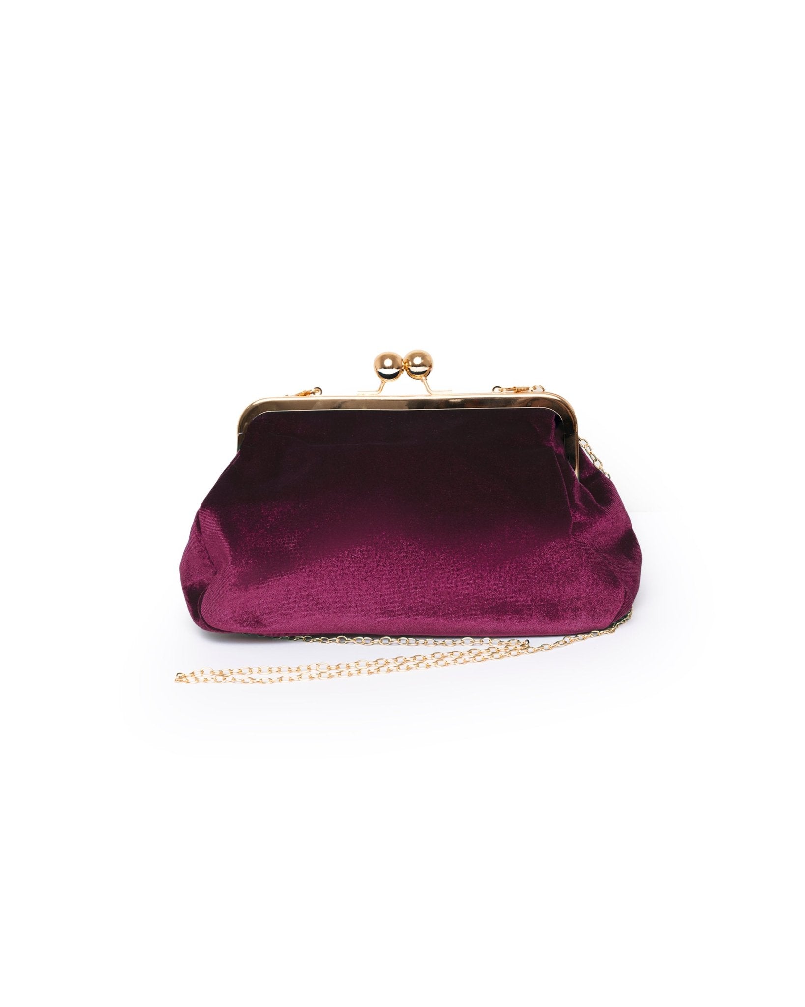 Borsa pochette in velluto viola - Mya Accessories