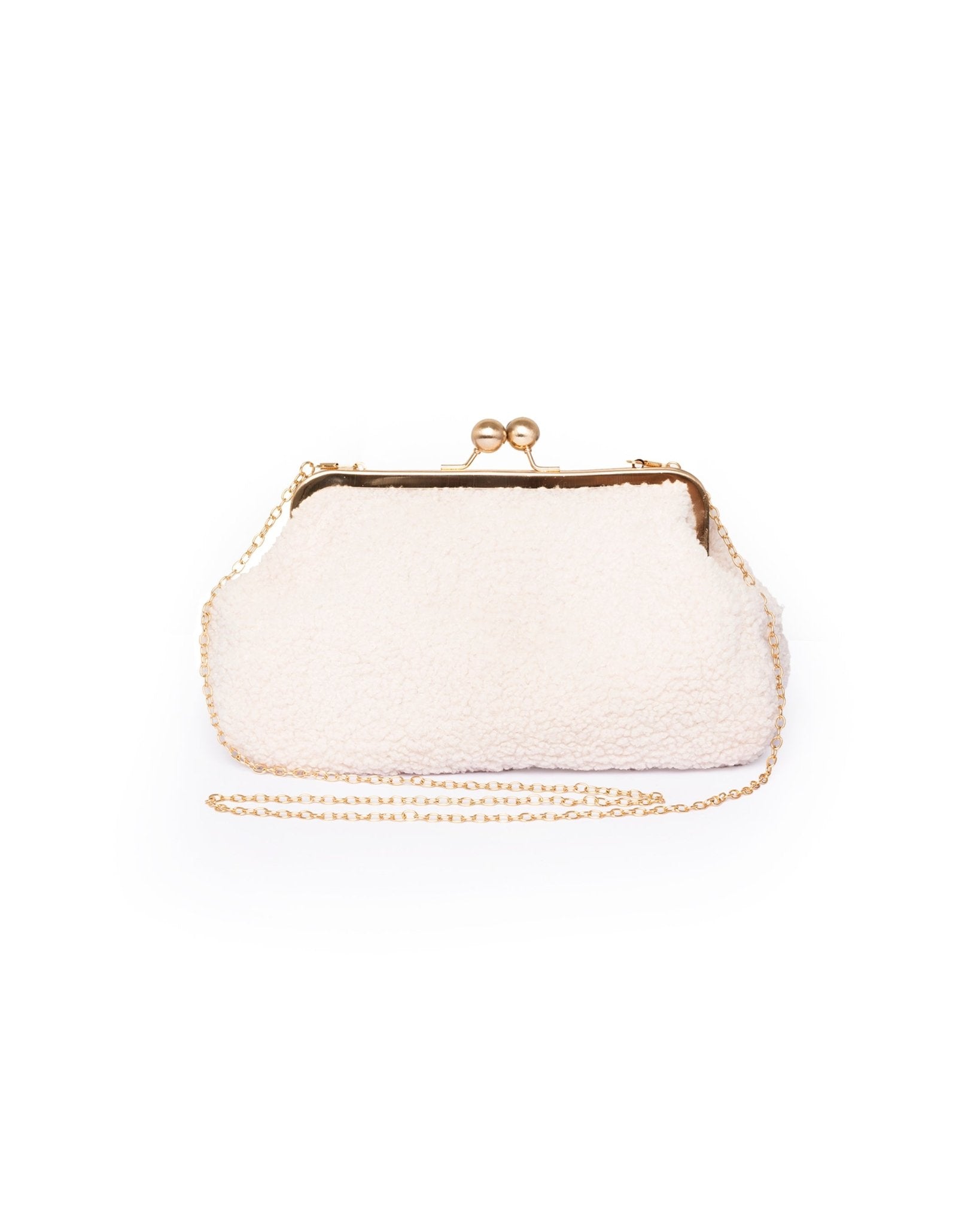 Borsa pochette teddy bianca - Mya Accessories