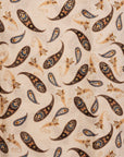 Sciarpa misto cotone beige con stampa paisley - Mya Accessories