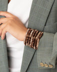 Bracciale multifilo elastico con micro cristalli bronzo - Mya Accessories
