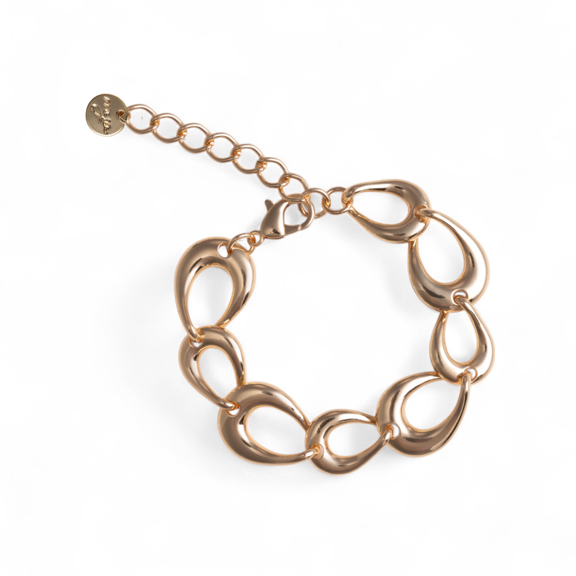 Bracciale con maglia ovale in metallo - Mya Accessories