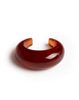 Bracciale semi luna rigido in resina colore ambra - Mya Accessories