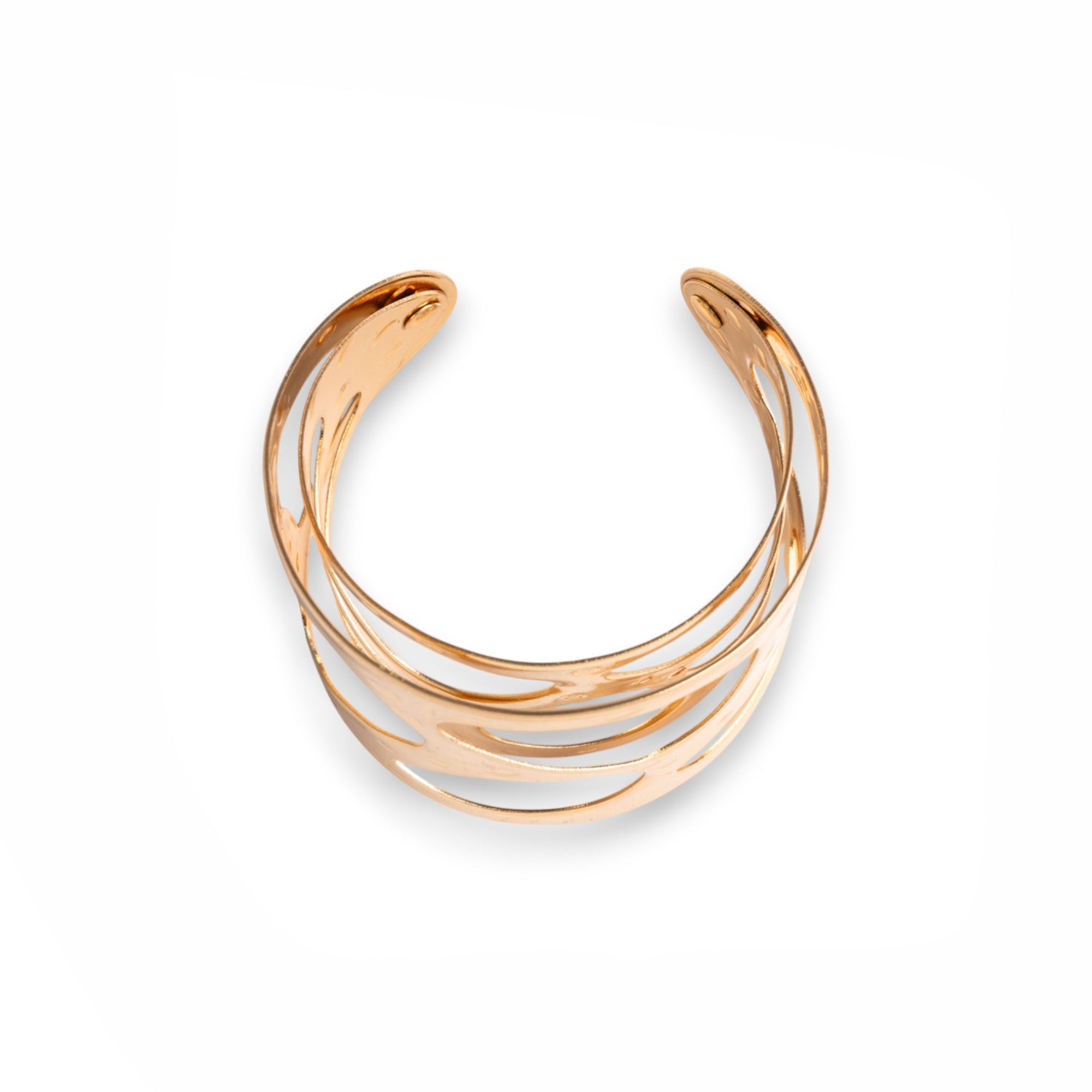 Bracciale rigido cuff con design in metallo - Mya Accessories