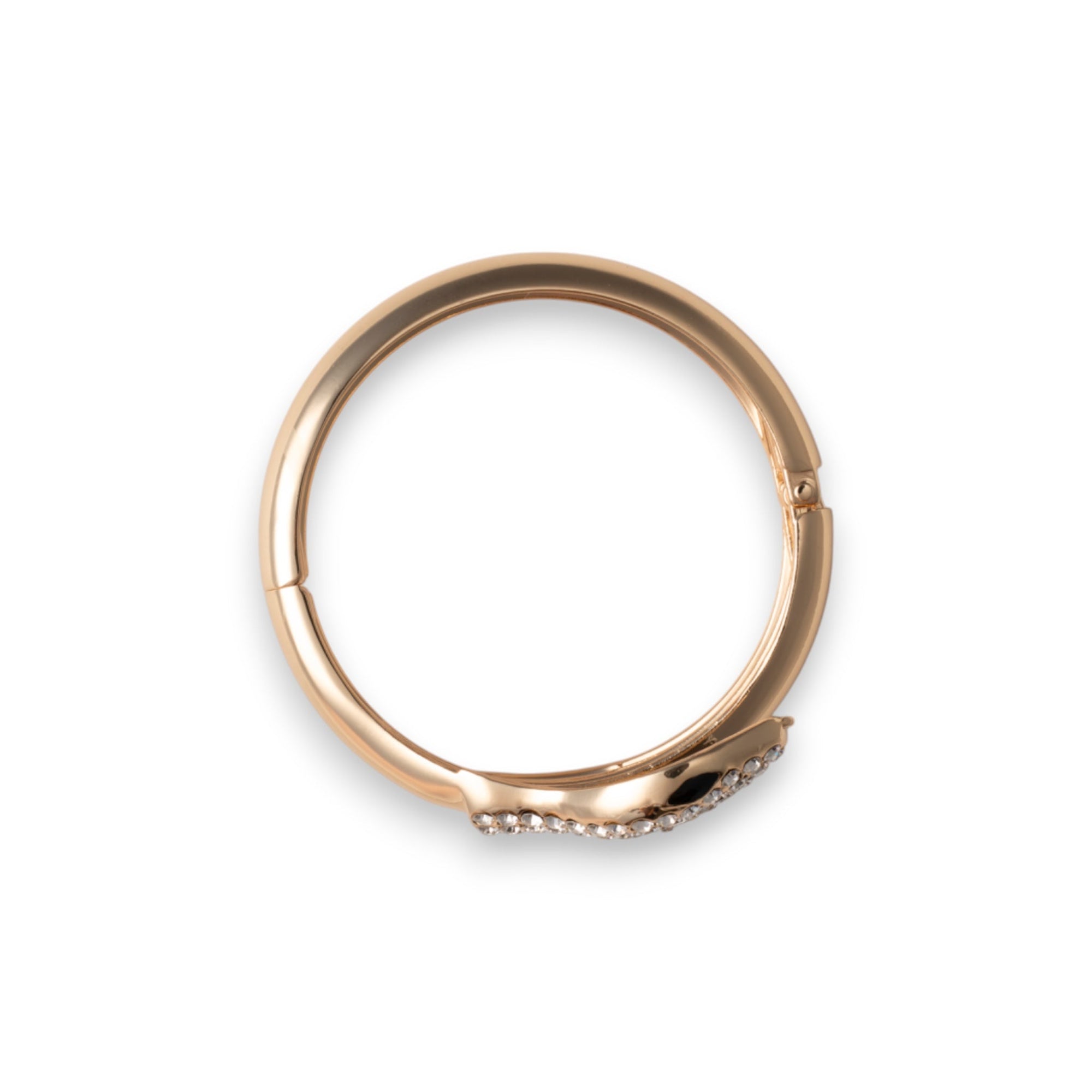 Bracciale rigido a manetta con serpente ricoperto di strass - Mya Accessories