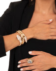 Bracciale rigido a manetta con serpente ricoperto di strass - Mya Accessories