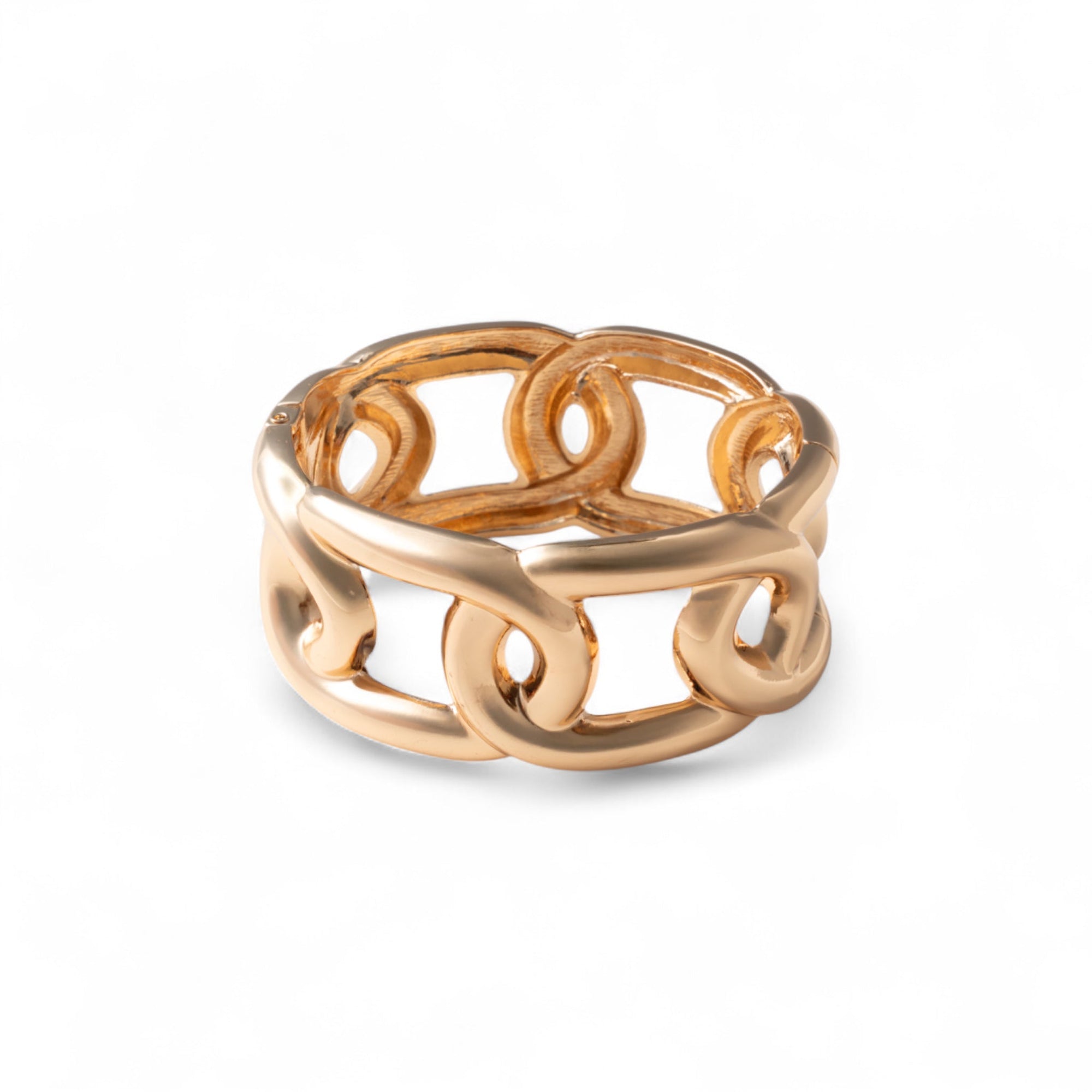Bracciale rigido a manetta in metallo con design a maglia - Mya Accessories