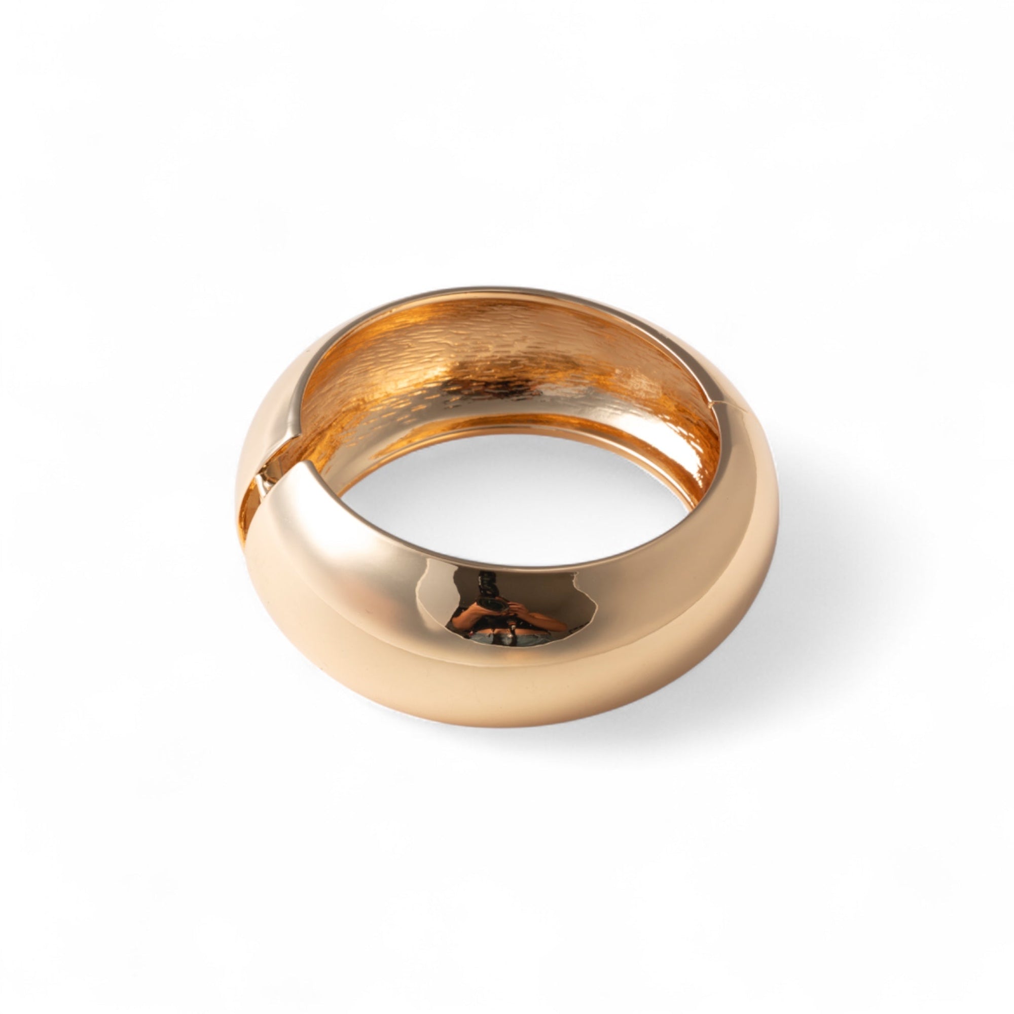 Bracciale rigido a manetta in metallo bombato - Mya Accessories