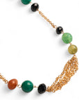 Collana lunga a catena con pietre in acrilico multicolore - Mya Accessories