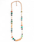 Collana lunga a catena con pietre in acrilico multicolore - Mya Accessories