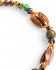 Collana girocollo con pietre in acrilico tono marrone - Mya Accessories