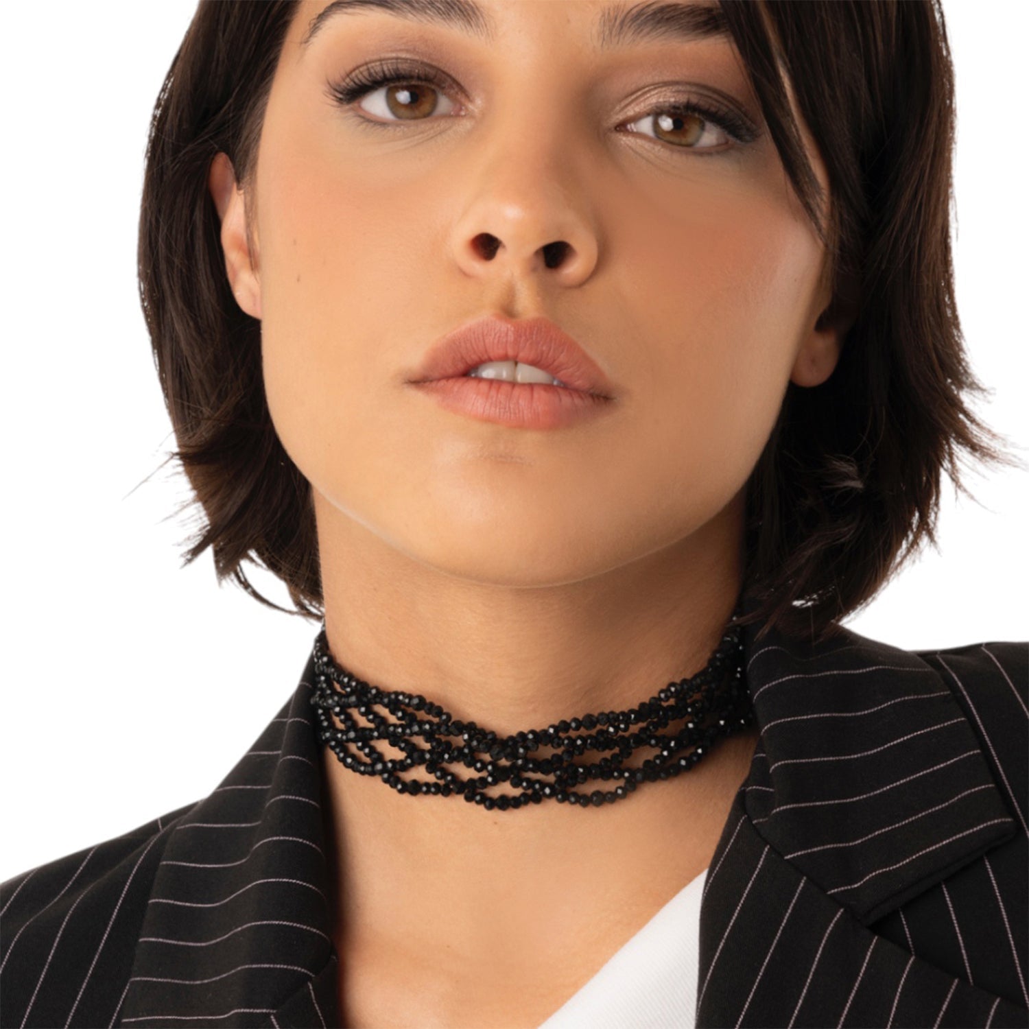 Chocker a rete di microcristalli neri - Mya Accessories