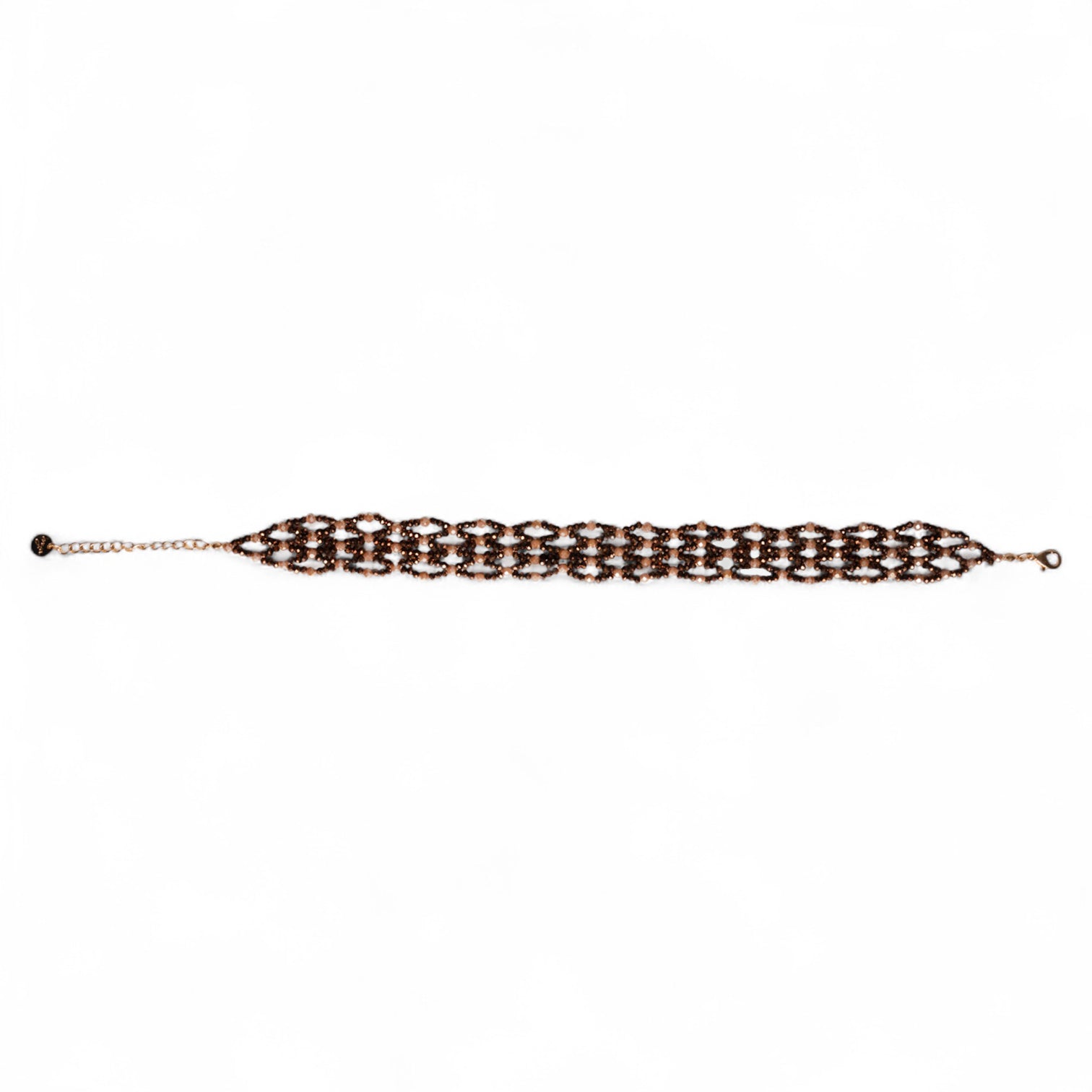 Chocker a rete di micro cristalli bronzo - Mya Accessories