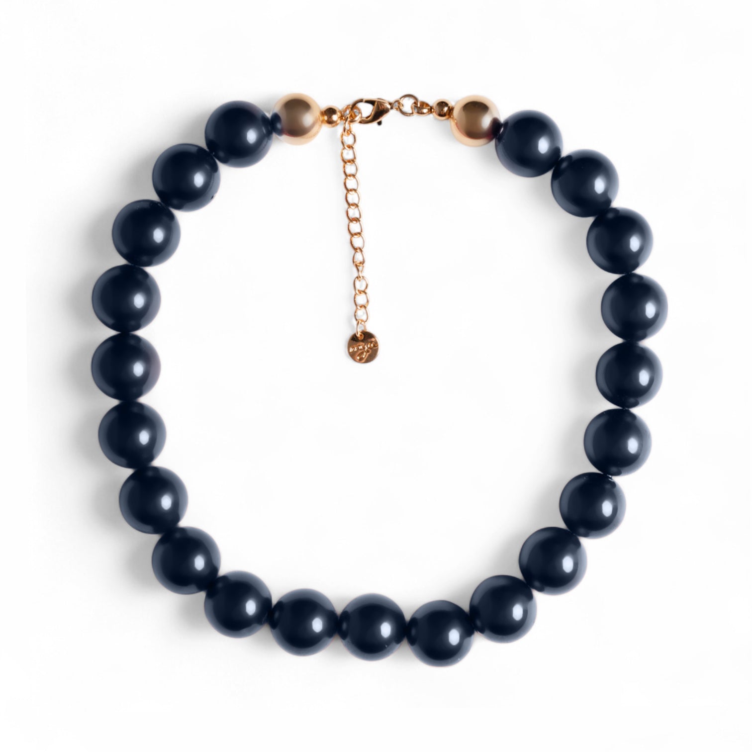 Collana girocollo con sfere tono blu lucide - Mya Accessories