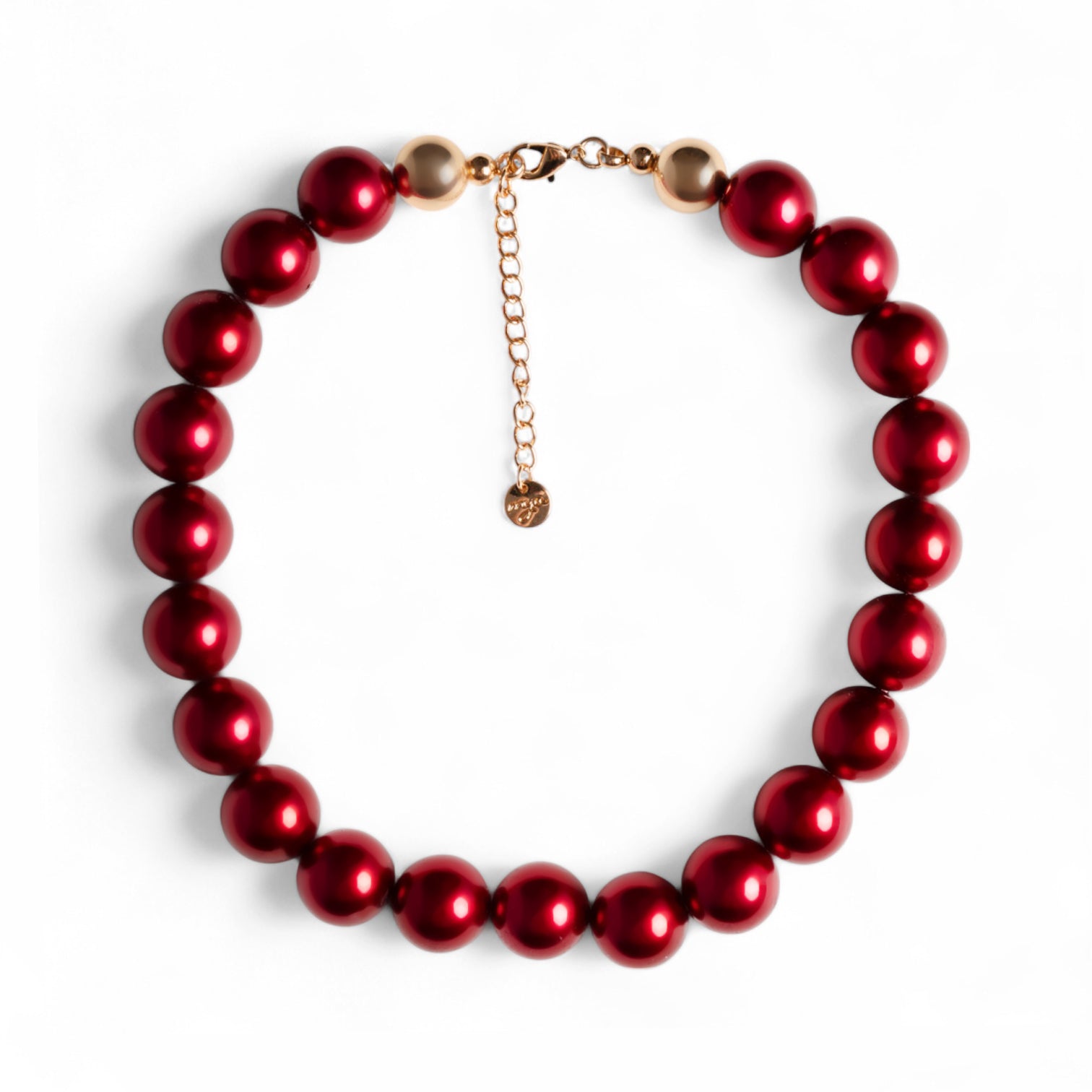 Collana girocollo con sfere tono bordeaux - Mya Accessories