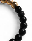 Collana girocollo con sfere di colore nere ed oro - Mya Accessories