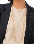 Collana lunga in metallo con inserti a forma di goccia - Mya Accessories