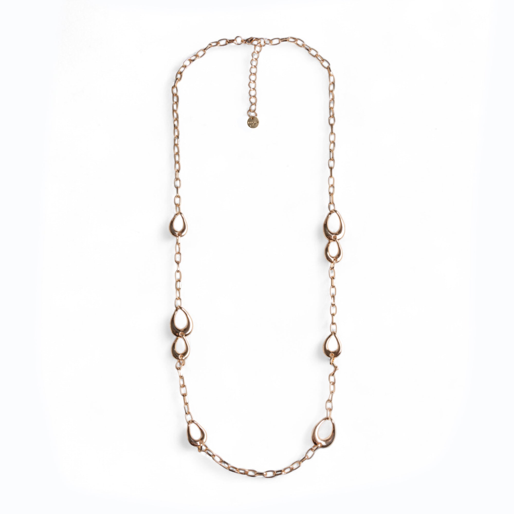 Collana lunga in metallo con inserti a forma di goccia - Mya Accessories
