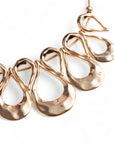 Collana con catena sottile pendente in metallo martellato - Mya Accessories