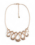 Collana con catena sottile pendente in metallo martellato - Mya Accessories