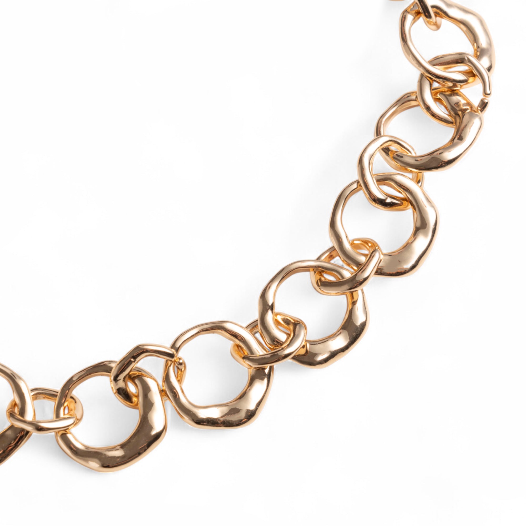 Collana girocollo con cerchi martellati in metallo - Mya Accessories