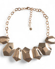 Collana girocollo a catena in metallo con inserti esagonali - Mya Accessories
