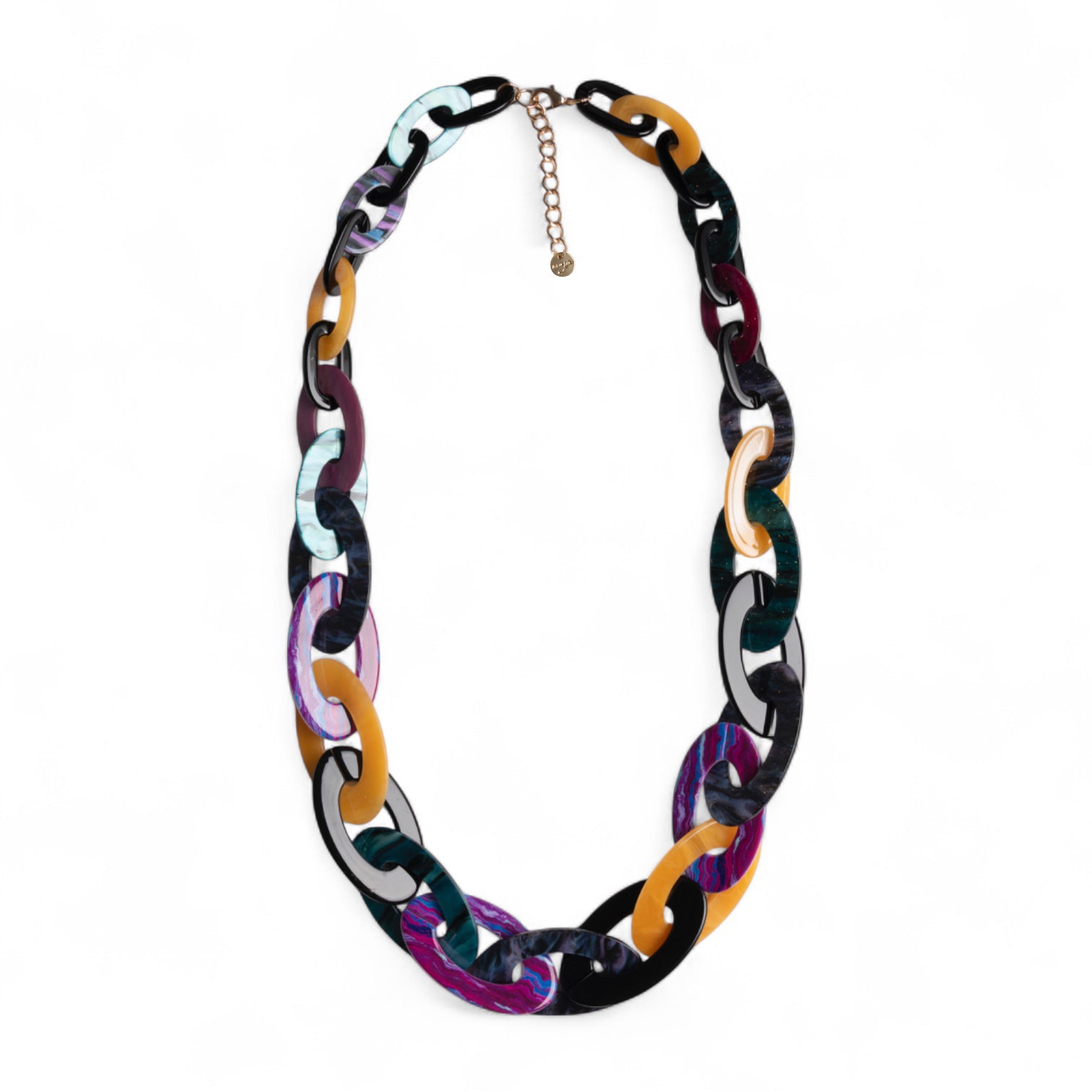 Collana lunga con catena in acrilico multicolore - Mya Accessories