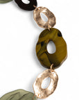 Collana girocollo in acrilico da forme irregolari tono verde - Mya Accessories