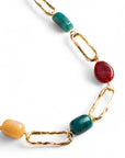Collana lunga a catena con inserti in acrilico multi - Mya Accessories