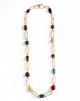 Collana lunga a catena con inserti in acrilico multi - Mya Accessories