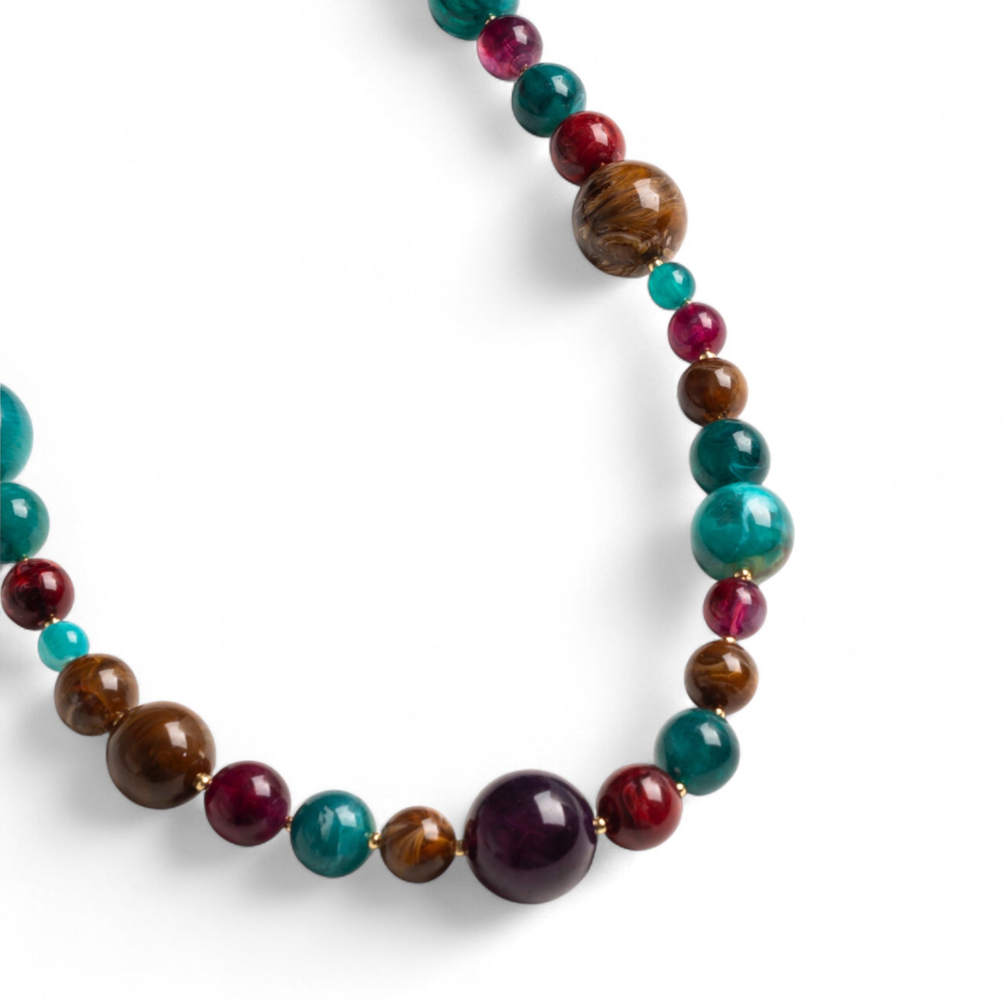 Collana lunga con sfere in acrilico multicolore - Mya Accessories
