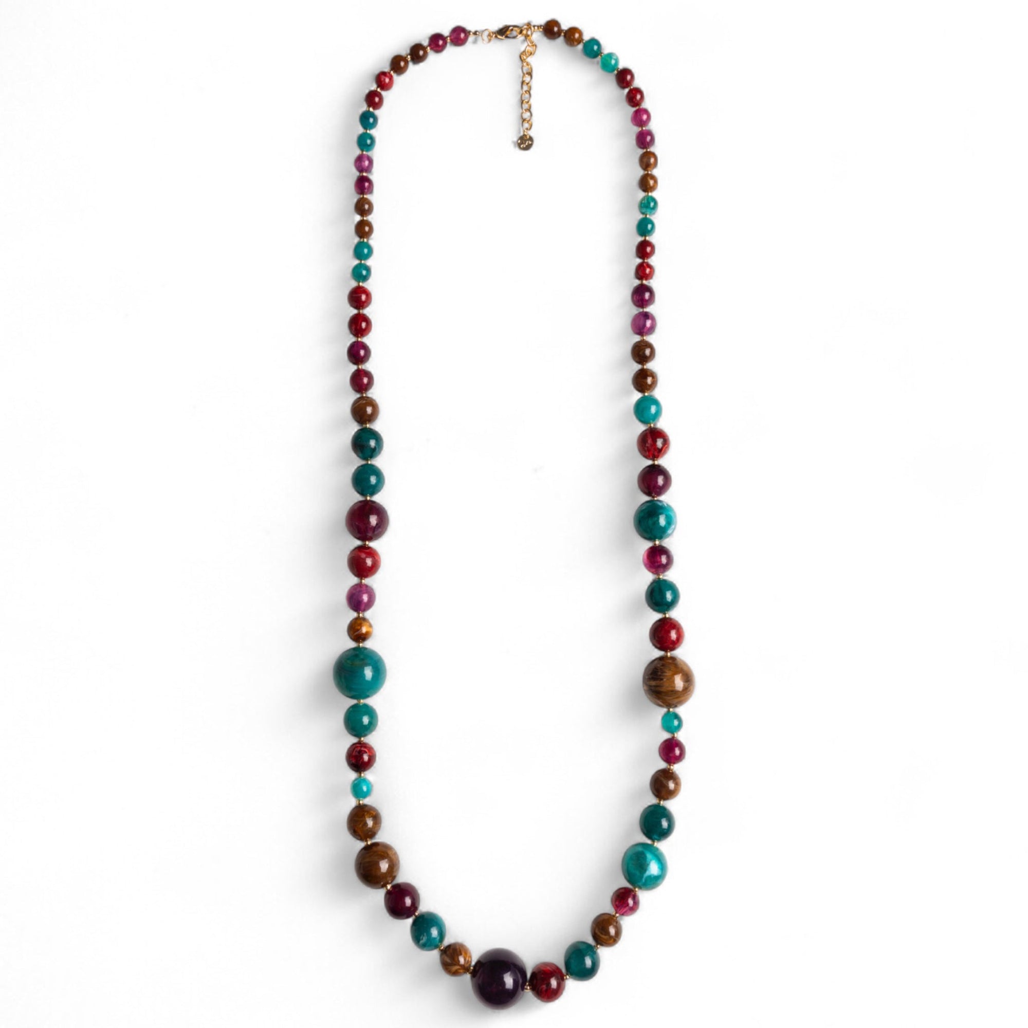 Collana lunga con sfere in acrilico multicolore - Mya Accessories