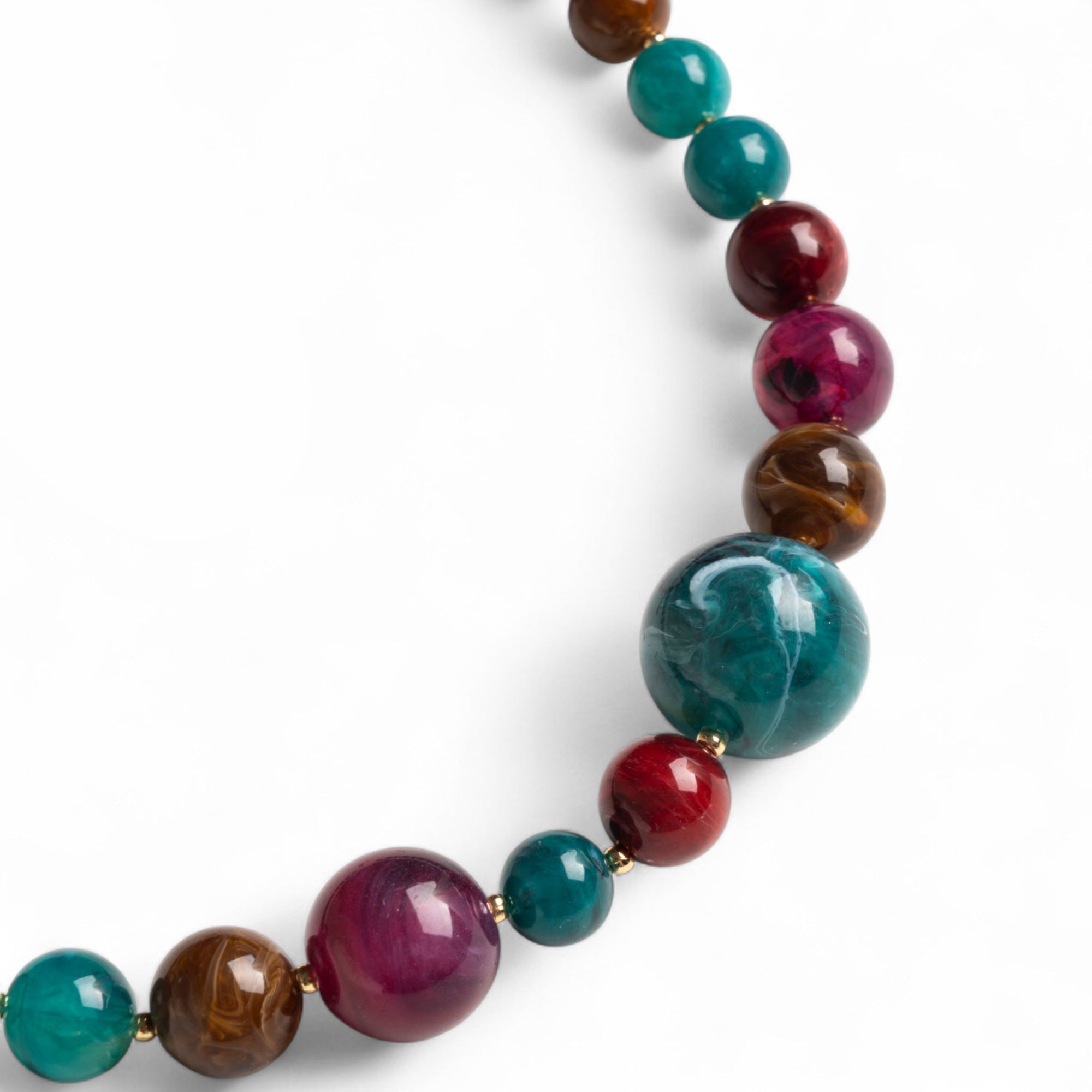 Collana girocollo con sfere in acrilico multicolore - Mya Accessories