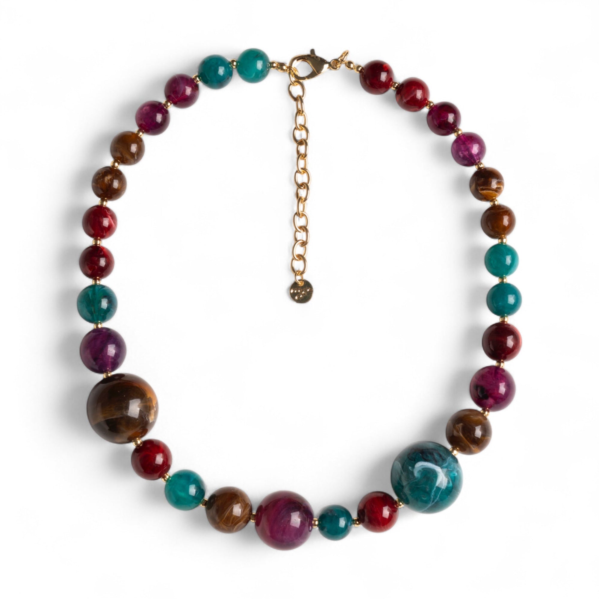 Collana girocollo con sfere in acrilico multicolore - Mya Accessories