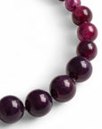 Collana girocollo con sfere in acrilico e vetro viola - Mya Accessories