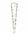 Collana lunga a catena multifilo con pietre in acrilico e vetro multi verde - Mya Accessories