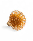 Anello elastico con fiore in metallo - Mya Accessories