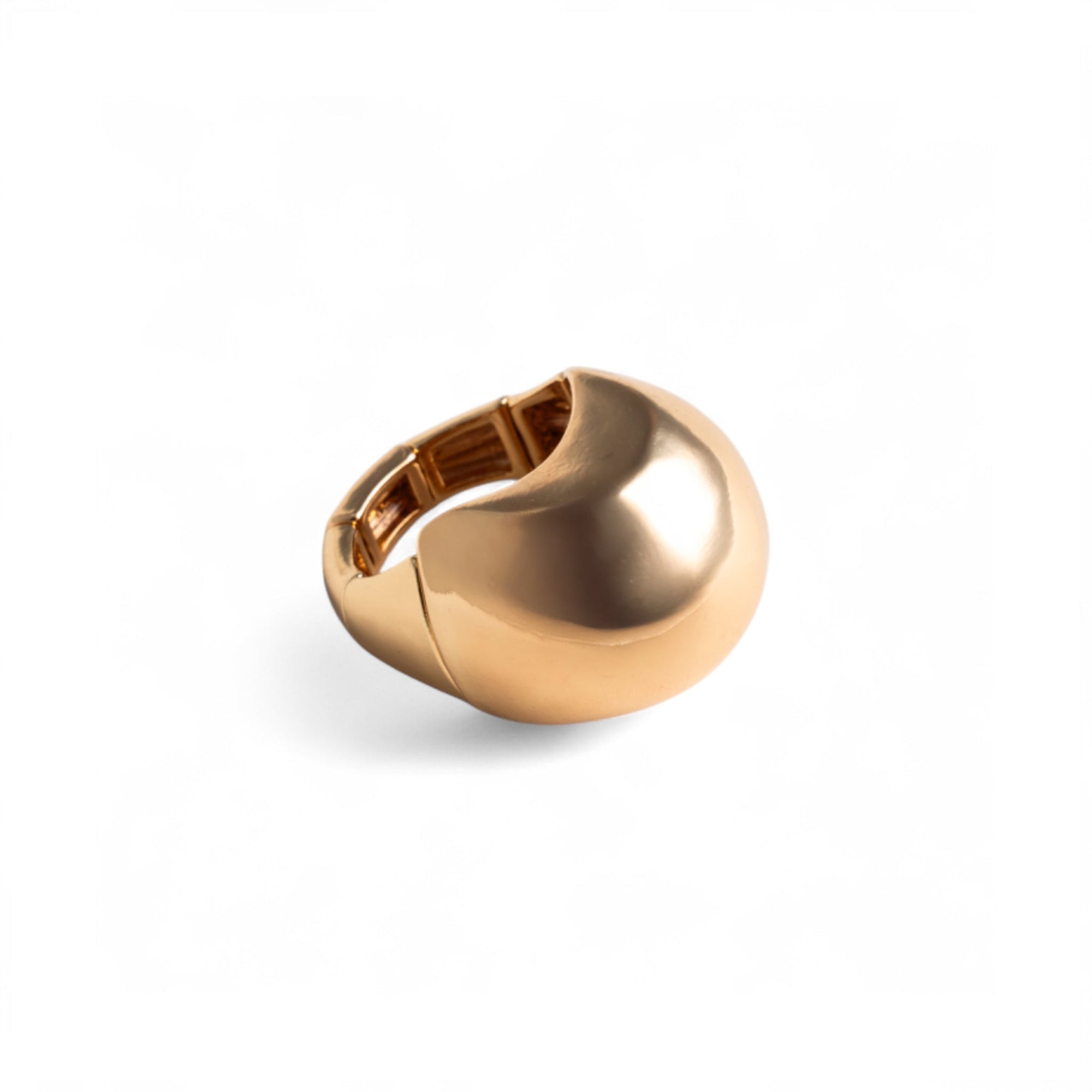 Anello elastico bombato in metallo - Mya Accessories