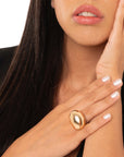 Anello elastico bombato in metallo - Mya Accessories