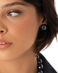 Orecchini a semisfera tono blu lucido - Mya Accessories