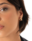 Orecchini semicerchio stilizzato in metallo - Mya Accessories