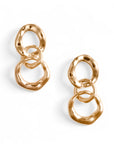 Orecchini pendenti con catena circolare in metallo - Mya Accessories