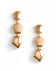 Orecchini pendenti lunghi con design esagonale in metallo - Mya Accessories