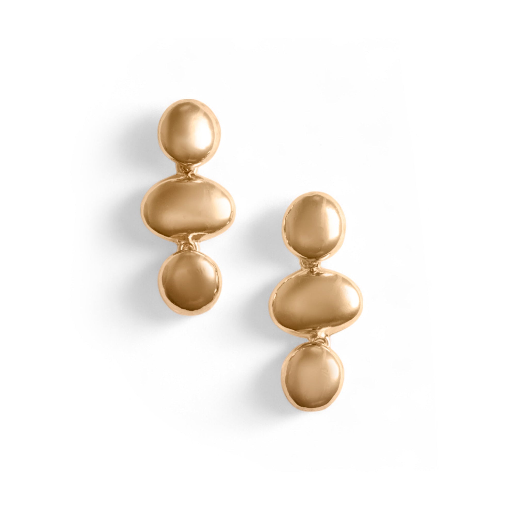 Orecchini pendenti con design ovale in metallo - Mya Accessories