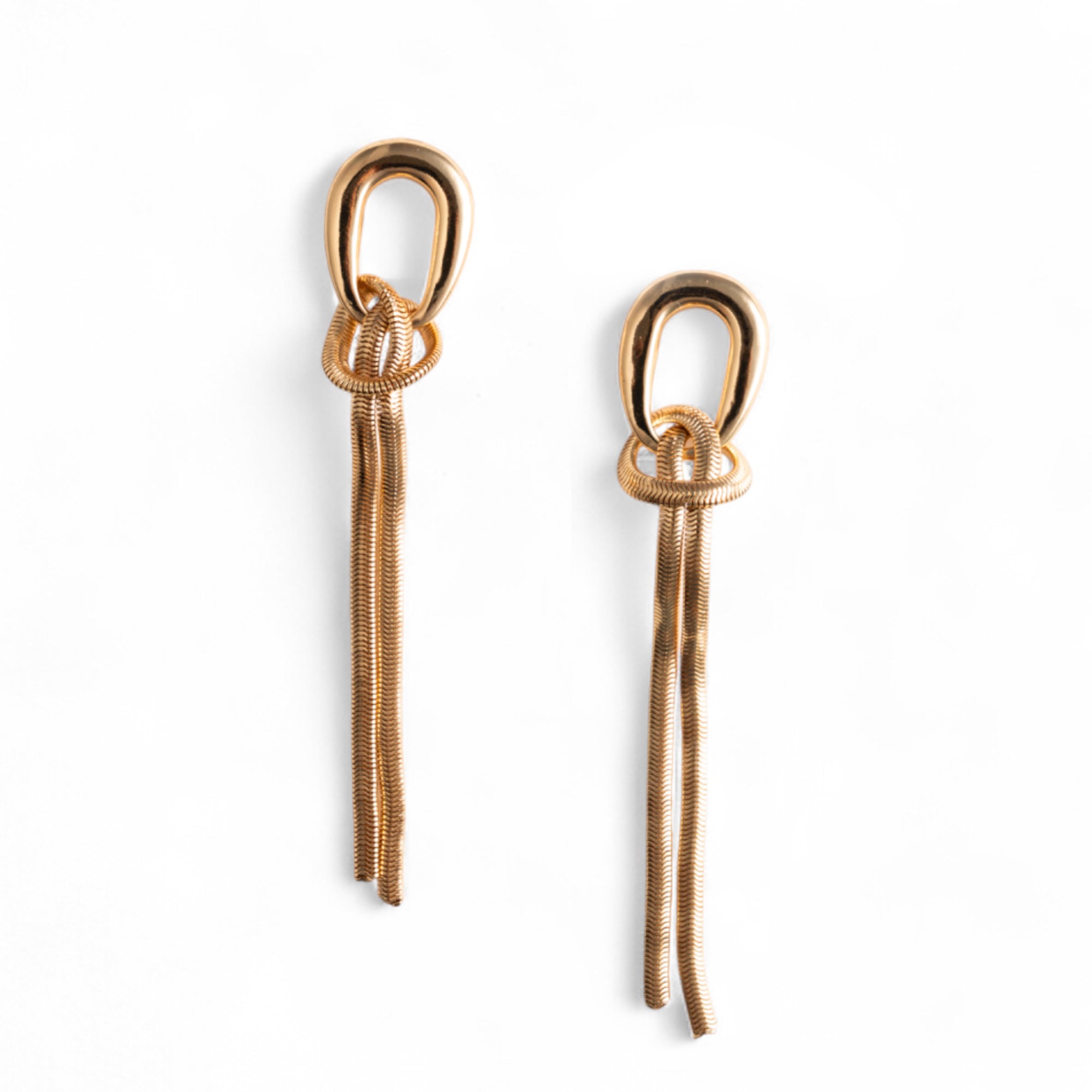 Orecchini pendenti in metallo con catena snake - Mya Accessories