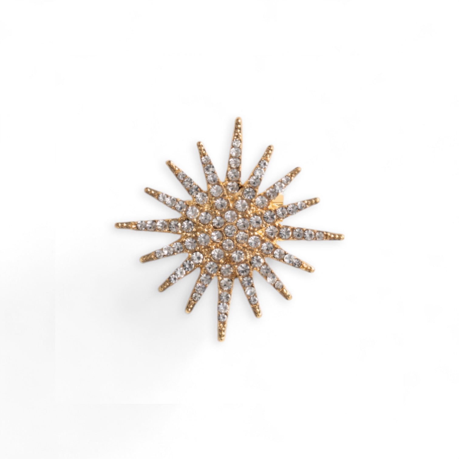 Spilla in metallo a forma di fiocco di neve con strass crystal - Mya Accessories