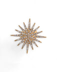 Spilla in metallo a forma di fiocco di neve con strass crystal - Mya Accessories
