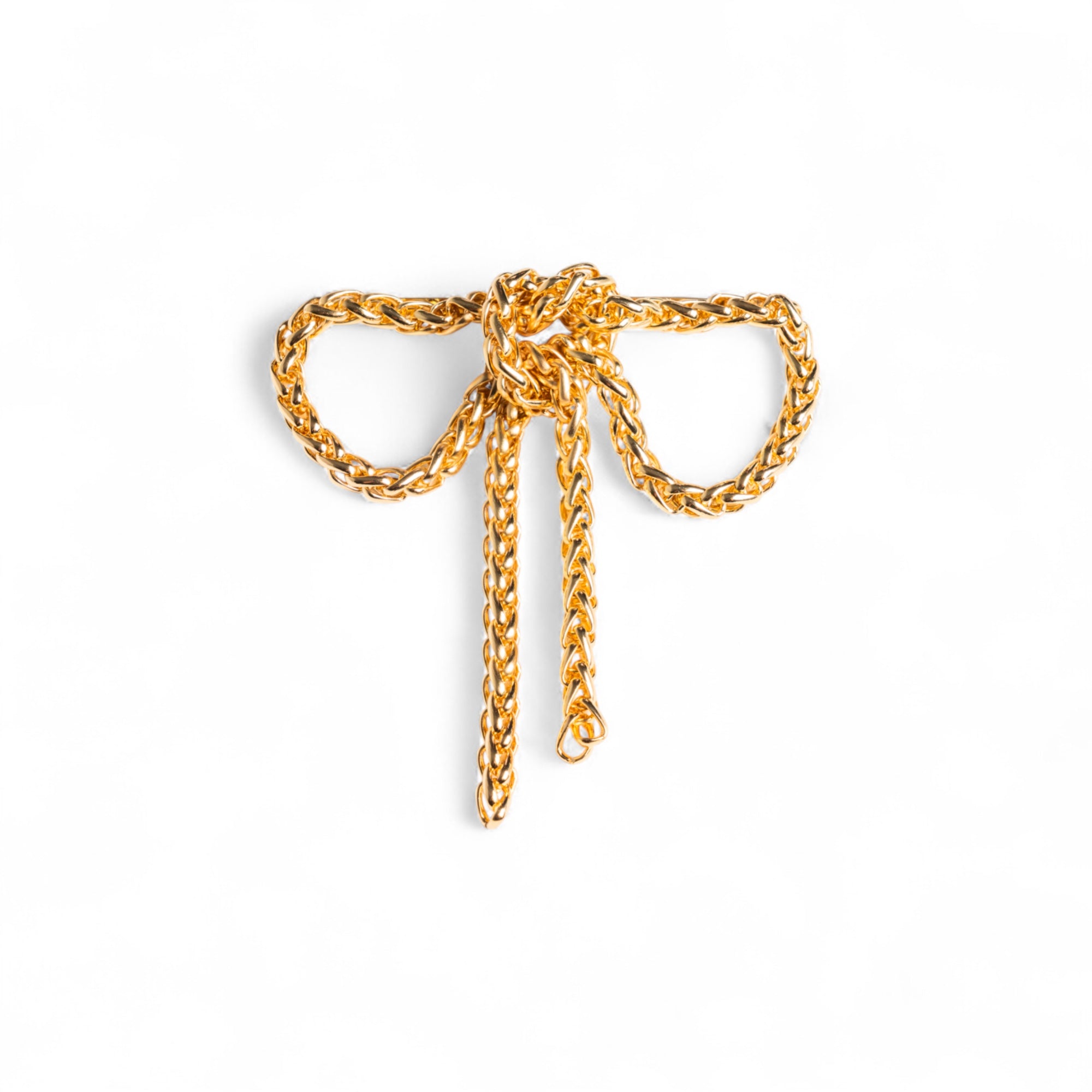 Spilla in bronzo con design fiocco a catena - Mya Accessories