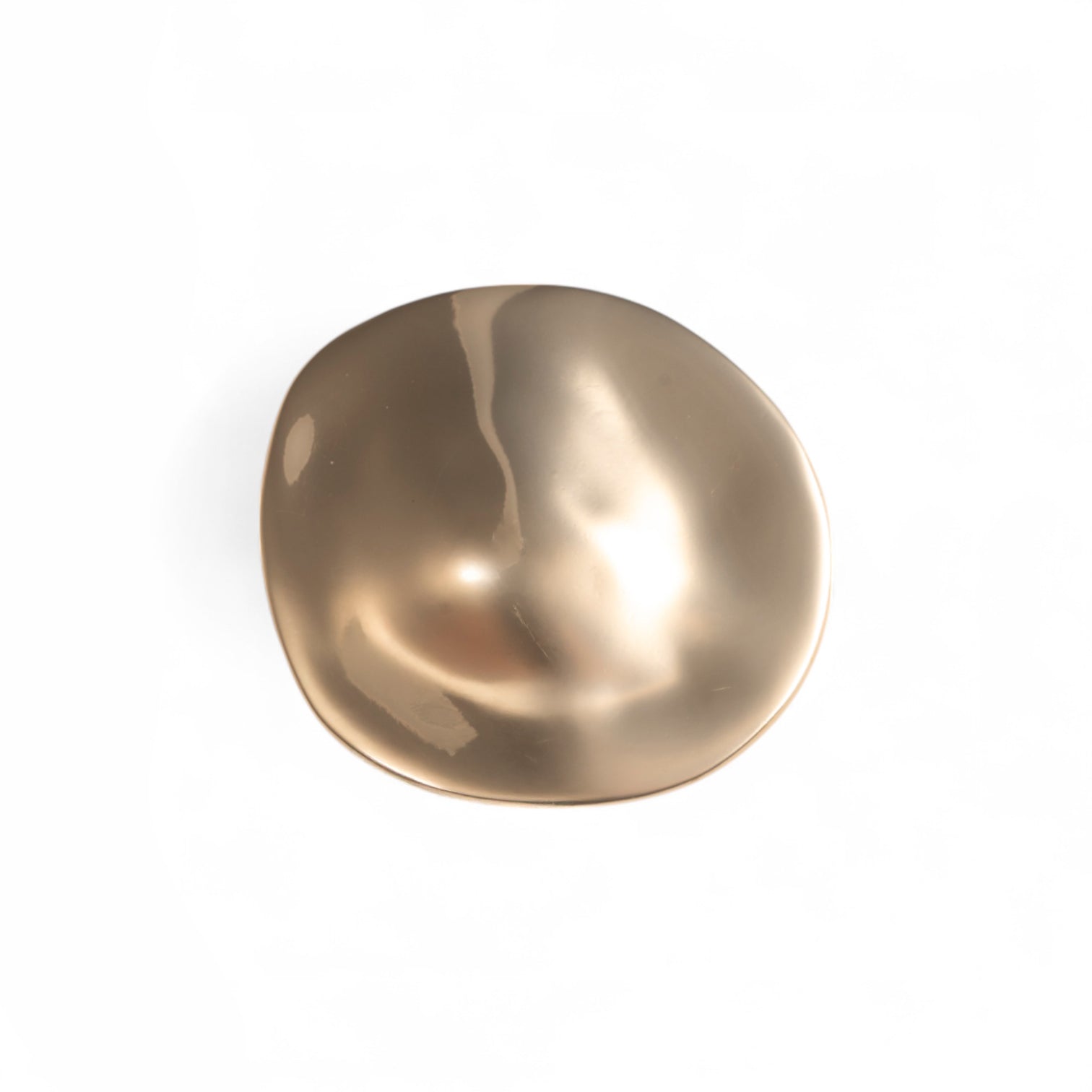 Spilla in metallo lucido dal design circolare schiacciato - Mya Accessories