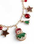 Collana girocollo a catena con charms pendenti in acrilico a tema natalizio - Mya Accessories
