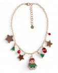 Collana girocollo a catena con charms pendenti in acrilico a tema natalizio - Mya Accessories